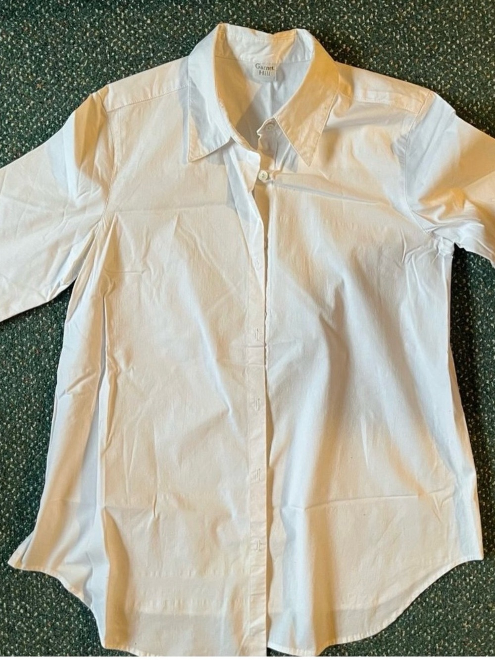Garnet Hill - Crisp - White - Classic - Button Down Shirt - Sz10